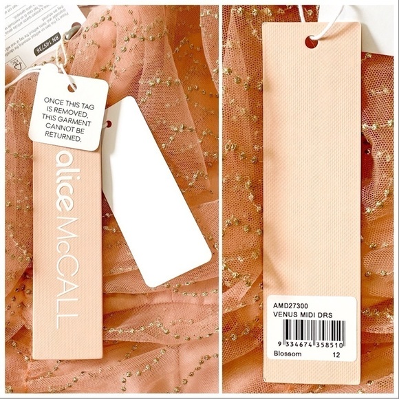 NWT Alice McCall Dress, Venus Valentine Midi Dress, Blossom, Size‎ 8 - Picture 5 of 16